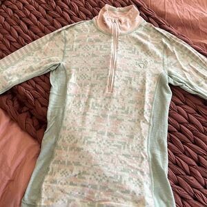 Small Kari Traa 1/2 zip merino wool base layer